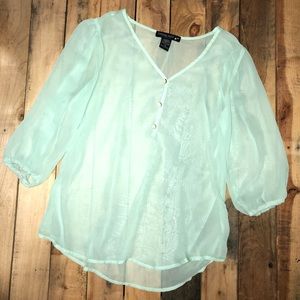 Living Doll Teal Blouse
